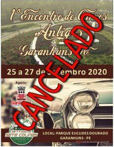 CANCELADO 1º Encontro de carros antigos de Garanhuns PE 25 a 27 09