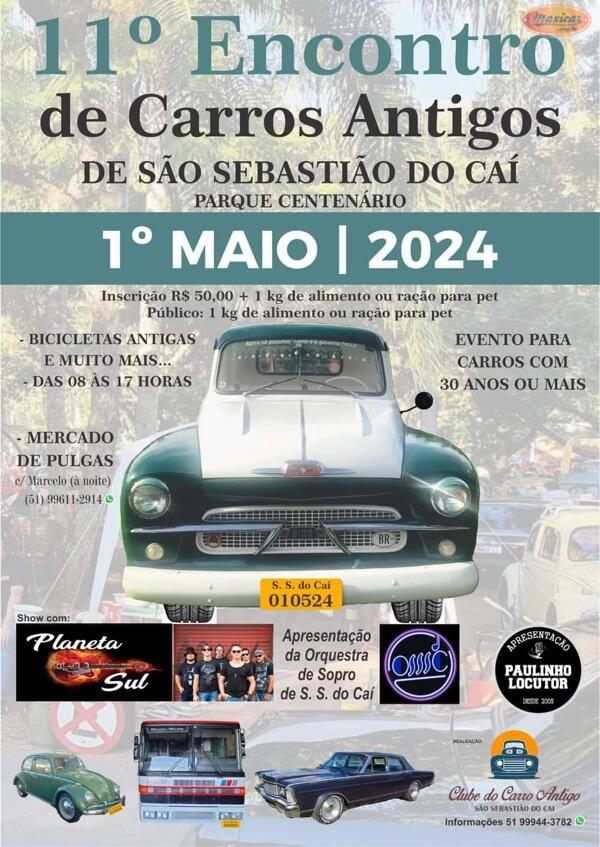 11º Encontro de Carros Antigos de São Sebastião do Caí, RS • 1/5/2024