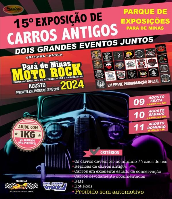 15º Exposição de Carros Antigos em Pará de Minas