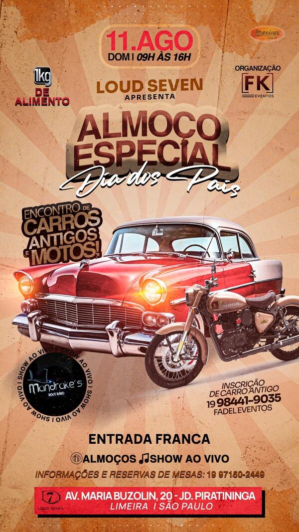 Encontro de Carros Antigos e Motos – Limeira, SP • 11/8/2024