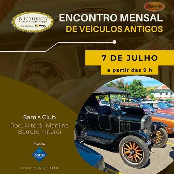 Encontro Mensal de Veículos Antigos NCVA – Niterói, RJ • 7/7/2024