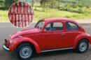 Fusca lotado de cerveja