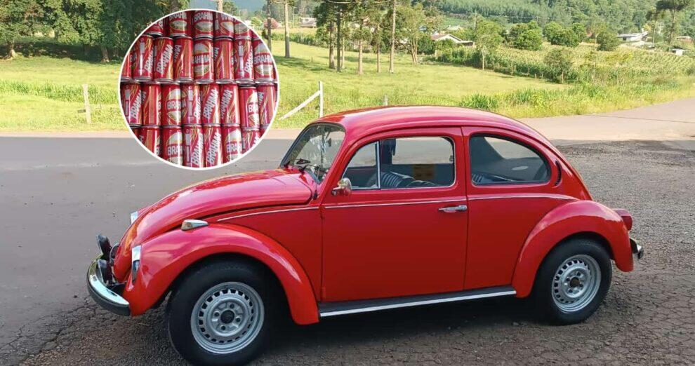 Fusca lotado de cerveja