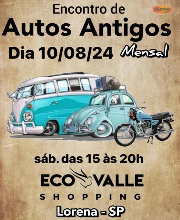 Encontro Mensal de Autos Antigos Eco Valle Shopping