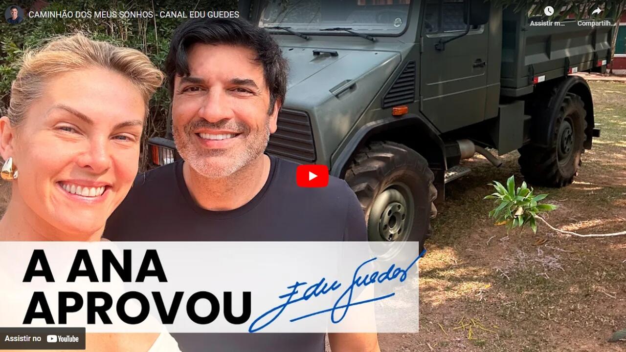 O passeio de Edu Guedes e Ana Hickmann de Mercedes-Benz Unimog