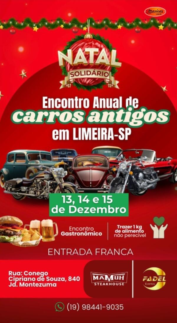 Encontro Anual de Carros Antigos em Limeira