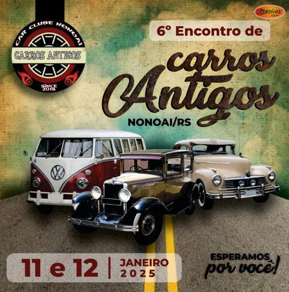 6º Encontro de Carros Antigos em Nonoai