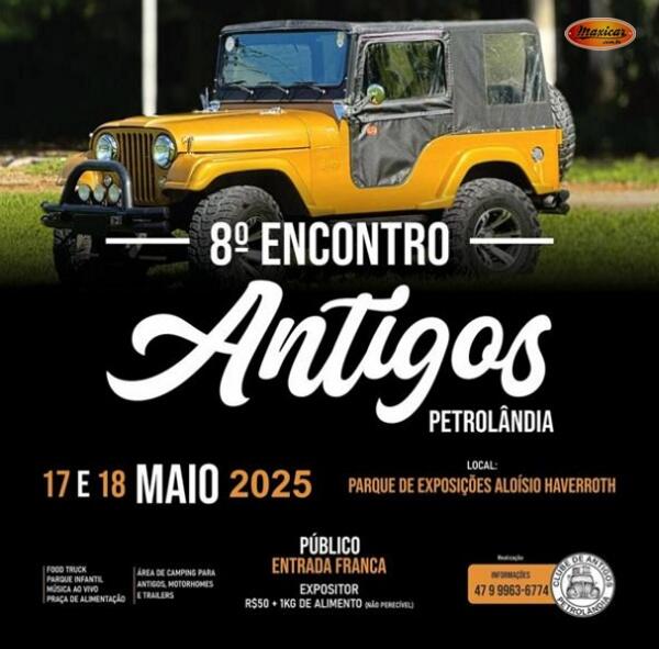 8º Encontro de Carros Antigos de Petrolândia