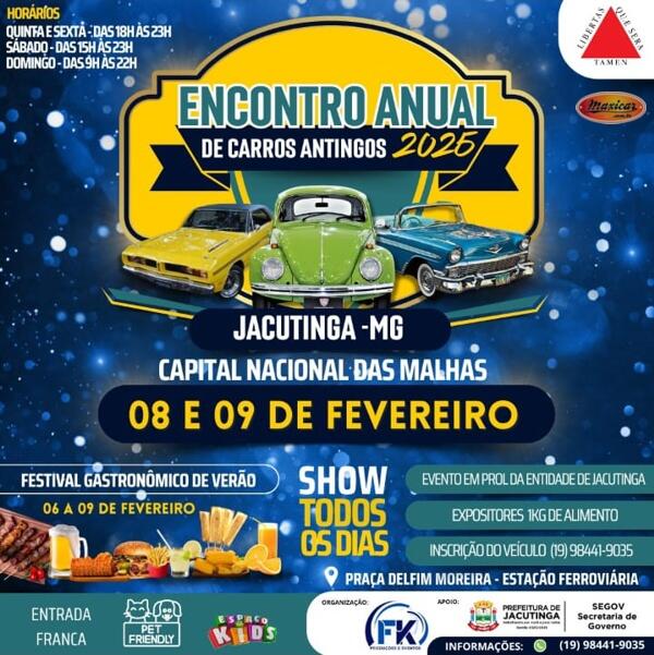 Encontro Anual de Carros Antigos em Jacutinga