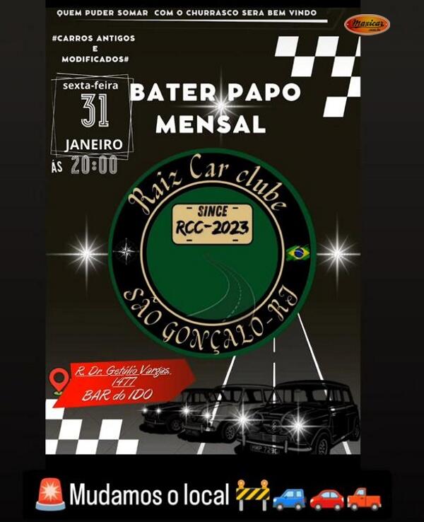 Bate Papo Mensal do Raiz Car Clube