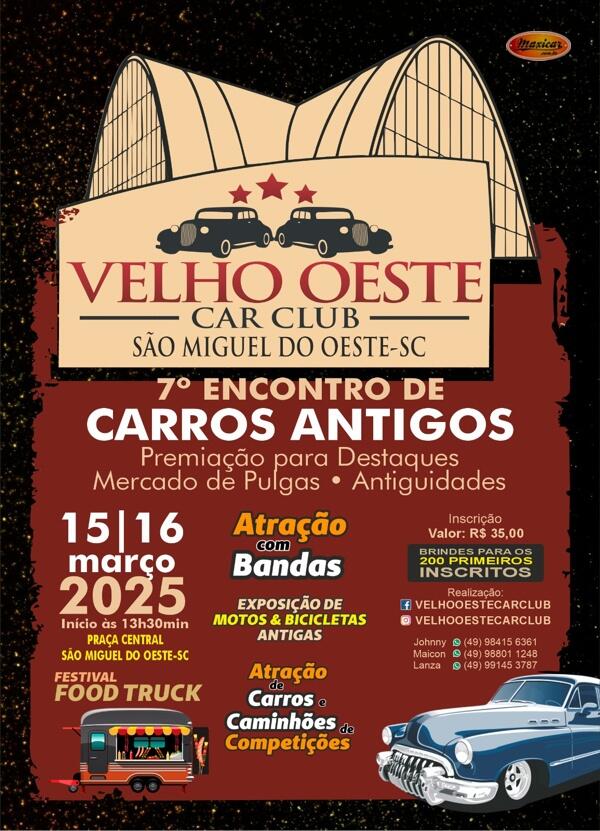 7º Encontro de Carros Antigos de São Miguel do Oeste