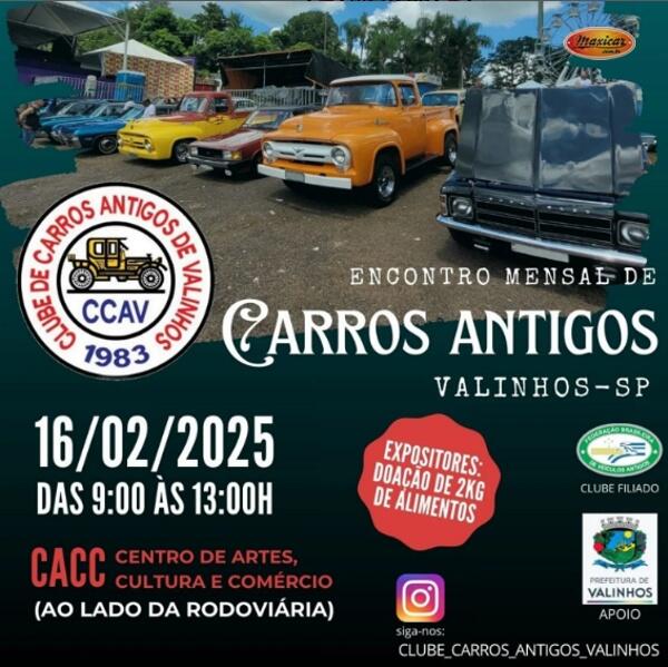 Encontro Mensal de Carros Antigos em Valinhos