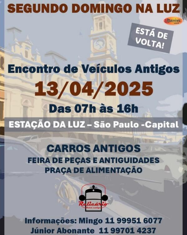 Encontro de Veículos Antigos na Estação da Luz