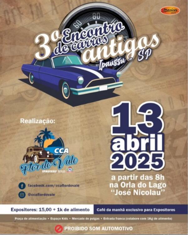 3º Encontro deCarros Antigos de Ipaussu