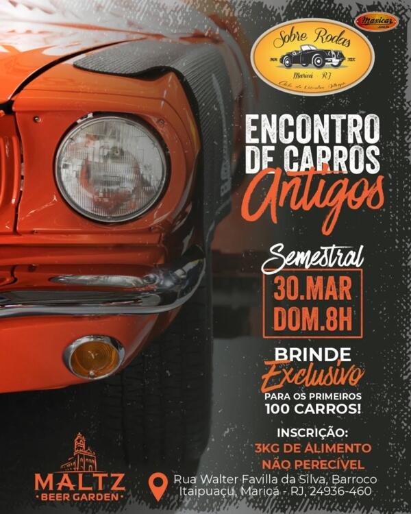 Encontro de Carros Antigos no Maltz Beer Garden